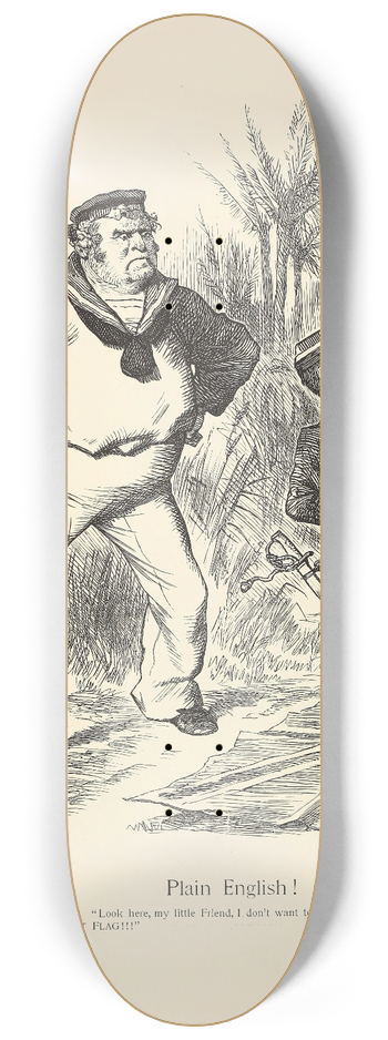 Sir John Tenniel - Plain English! 8.25 inch art skate deck