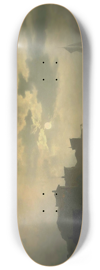 Sophus Jacobsen - Moonlit Bay 8.25 inch art skate deck