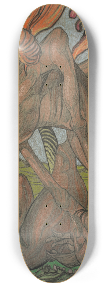 Stanisaw Ignacy Witkiewicz - Composition  Temptation of Adam 8.25 inch art skate deck