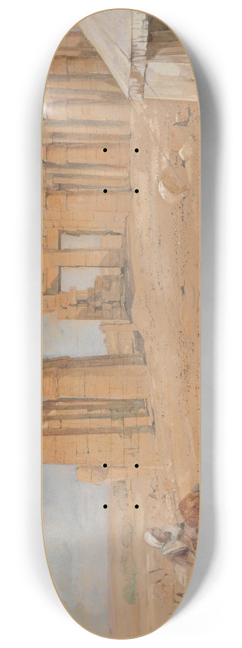 John Frederick Lewis - The Ramesseum at Thebes 8.25 inch art skate deck