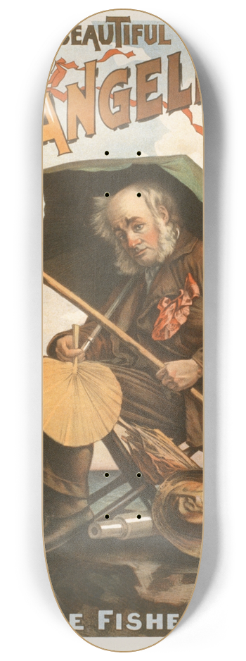 Strobridge & Co. Lith. - Rices beautiful Evangeline 8.25 inch art skate deck