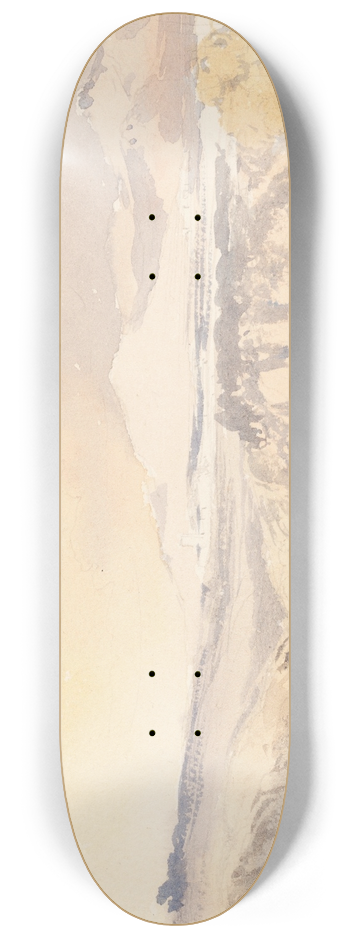 John Gendall - Landscape with a Distant Mountain Range 8.25 inch art skate deck