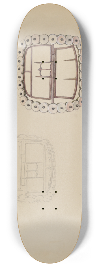 Sylvia De Zon - Shoe Buckle 8.25 inch art skate deck