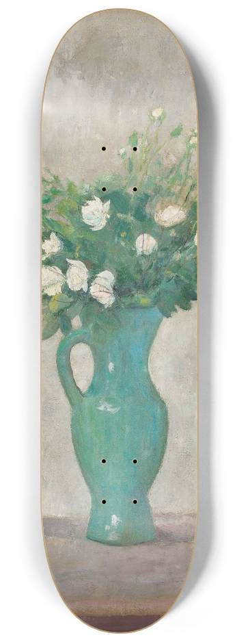 Tadeusz Makowski - Bouquet in a green flower-vase 8.25 inch art skate deck