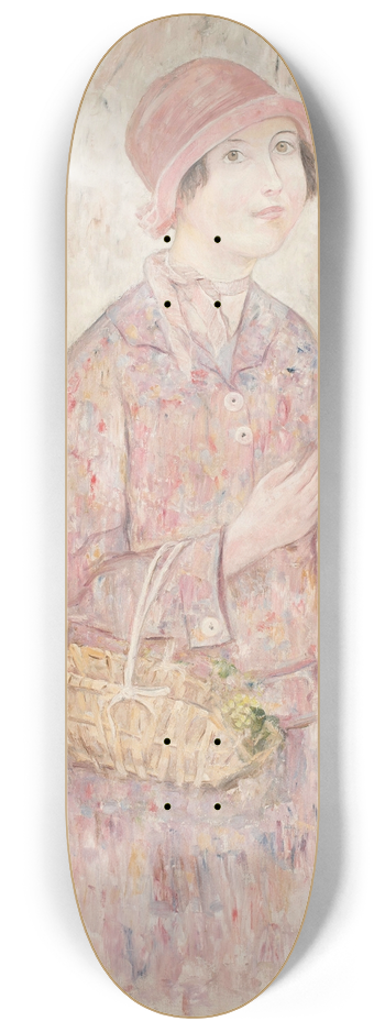 Tadeusz Makowski - Dziewczyna w rowym kapeluszu 8.25 inch art skate deck