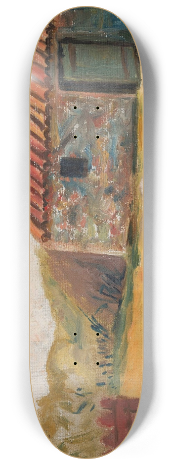 Tadeusz Makowski - Rural farmstead with a white foal 8.25 inch art skate deck