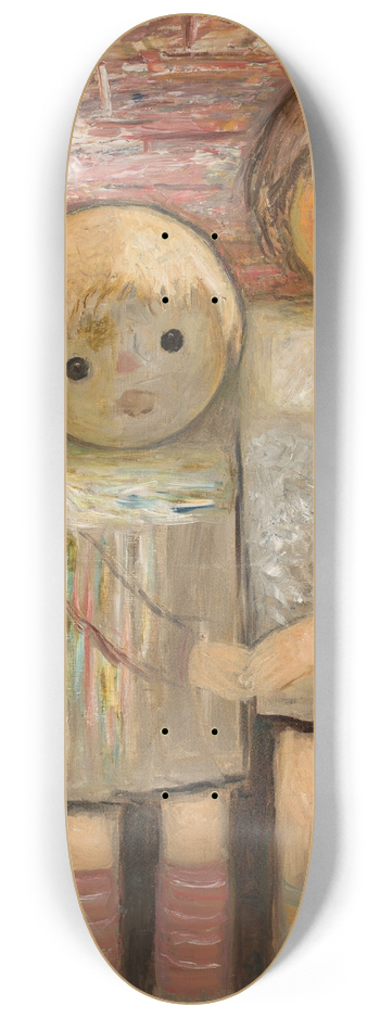 Tadeusz Makowski - Two children with a dog 8.25 inch art skate deck