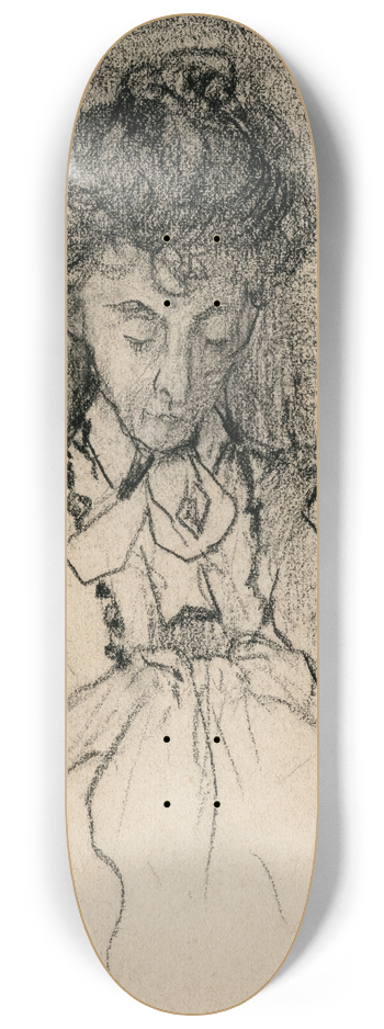 Theo van Hoytema - Een dame bezig met handwerk 8.25 inch art skate deck