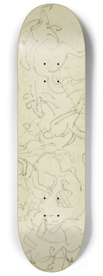 Thodore Gricault - Cavalry battle 8.25 inch art skate deck