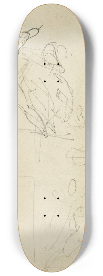 Thodore Gricault - Three compositional studies of figure group 8.25 inch art skate deck