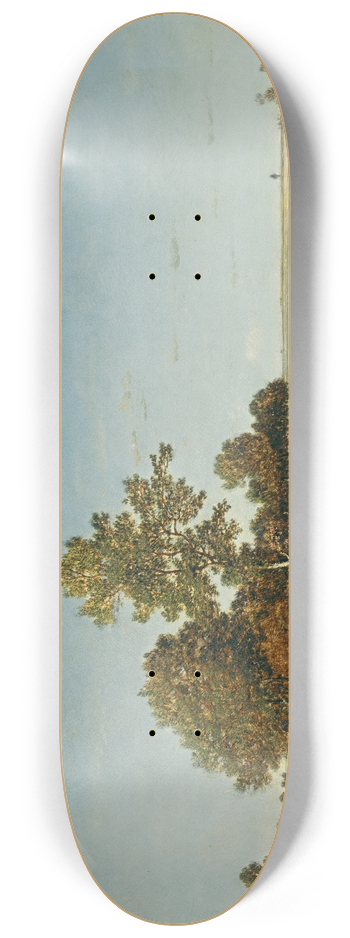 Thodore Rousseau - Landscape with a clump of trees 8.25 inch art skate deck