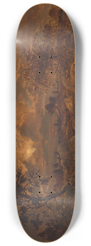 Thodore Rousseau - Sunset near Arbonne 8.25 inch art skate deck