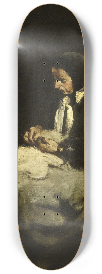 Thodule Ribot - Woman sewing 8.25 inch art skate deck