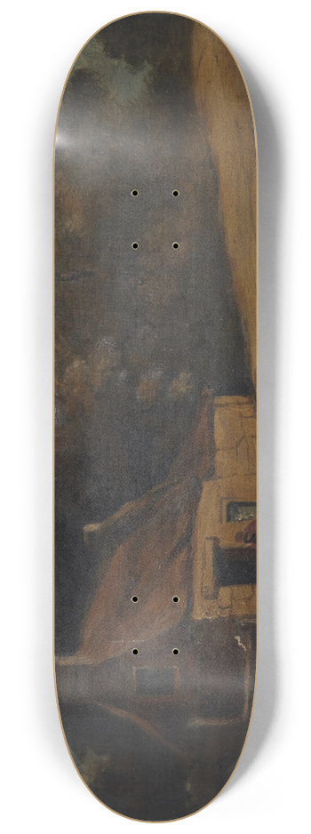 Thomas Barker Of Bath - Cottage in Landscape 8.25 inch art skate deck