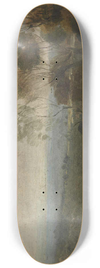 Thomas Barker Of Bath - Landscape with Lake and Cattle 8.25 inch art skate deck