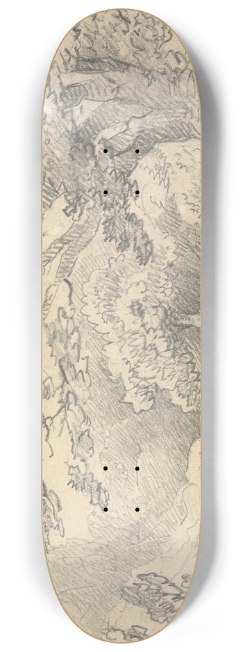 Thomas Bradshaw - Rural Landscape with a Bridge 8.25 inch art skate deck