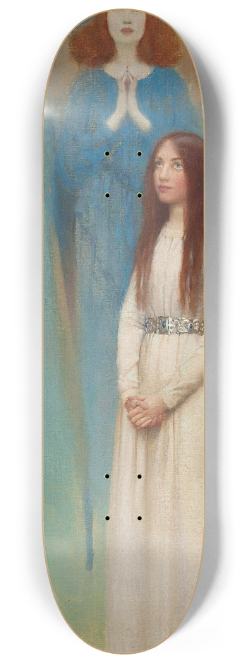 Thomas Cooper Gotch - A vision of angels 8.25 inch art skate deck