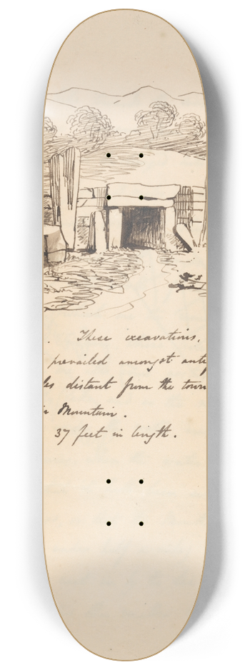 Thomas Crofton Croker - Tumulus near Newry 8.25 inch art skate deck