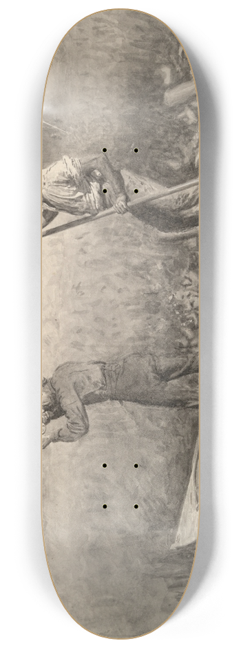Thomas Eakins - Study for Rail Shooting from aPunt 8.25 inch art skate deck