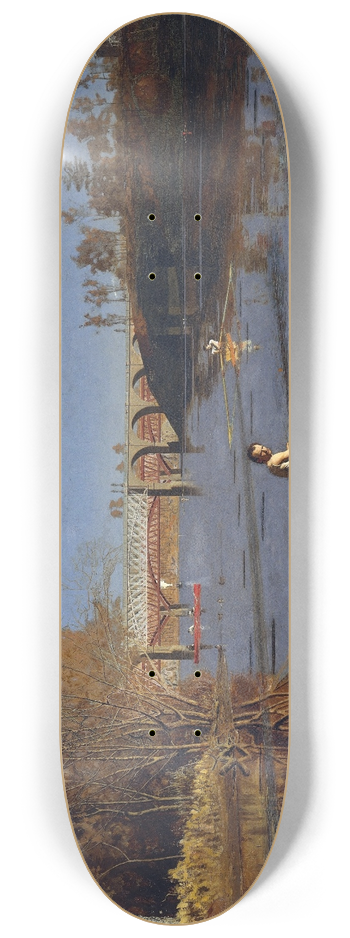 Thomas Eakins - The Champion Single Sculls (Max Schmitt in a Single Scull) 8.25 inch art skate deck
