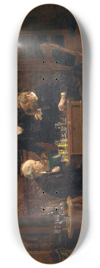 Thomas Eakins - The Chess Players 8.25 inch art skate deck