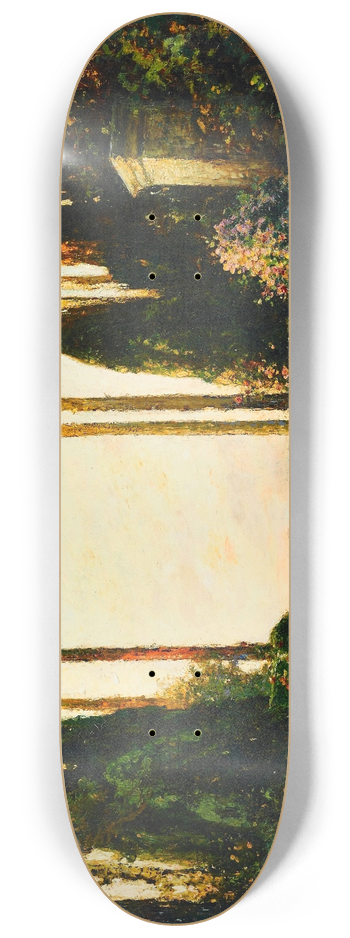 Thomas Edwin Mostyn - An enchanted garden 8.25 inch art skate deck