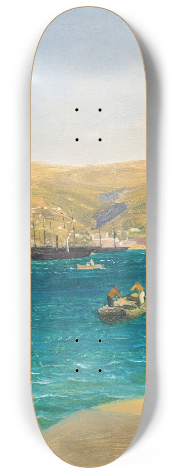 Thomas Ender - The Harbour, Trieste 8.25 inch art skate deck
