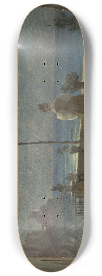 Thomas Fearnley - A Terrace in Amalfi in Moonlight 8.25 inch art skate deck