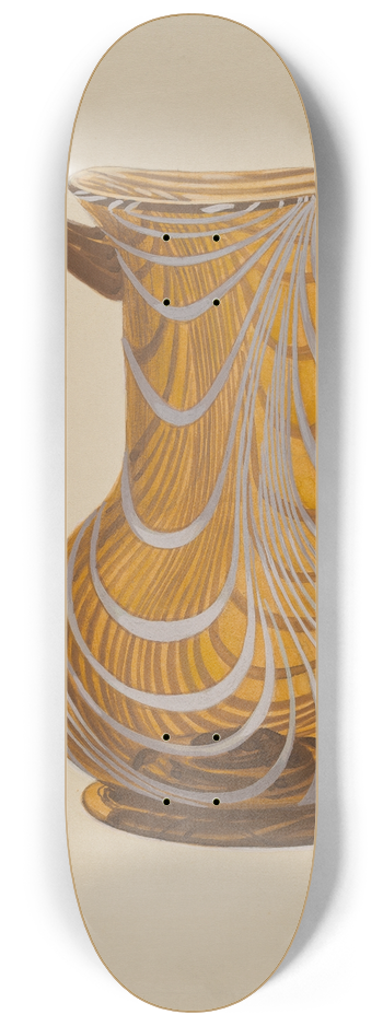 American 20th Century - Glass Pitcher 8.25 inch art skate deck
