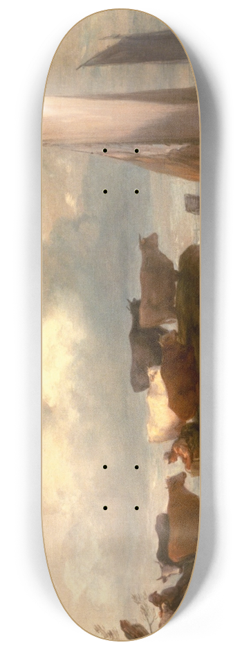 Thomas Gainsborough - A Coastal Landscape 8.25 inch art skate deck