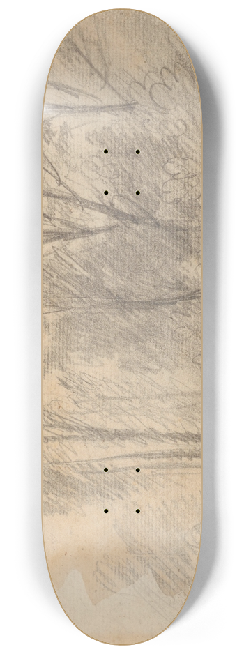Thomas Gainsborough - Study of Trees 8.25 inch art skate deck