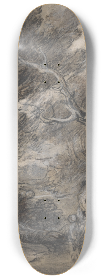 Thomas Gainsborough - Wooded Landscape with Figures 8.25 inch art skate deck
