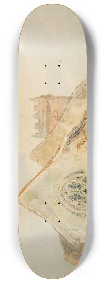 Thomas Girtin - Stellingham Church 8.25 inch art skate deck