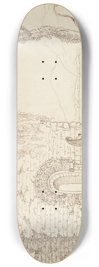 Thomas Hastings - Innisfallen Abbey, 4 September 1841 8.25 inch art skate deck