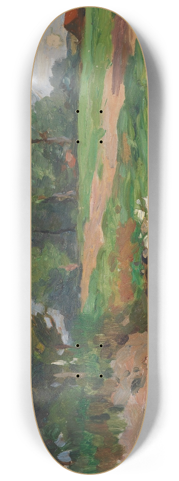 Thomas Herbst - Dorflandschaft mit Enten an einem Weiher 8.25 inch art skate deck