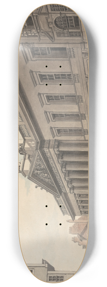 Thomas Malton the Younger - East India House 8.25 inch art skate deck