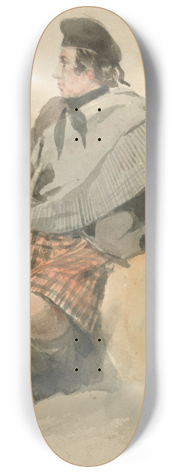 Thomas Miles Richardson - A Highlander Seated 8.25 inch art skate deck