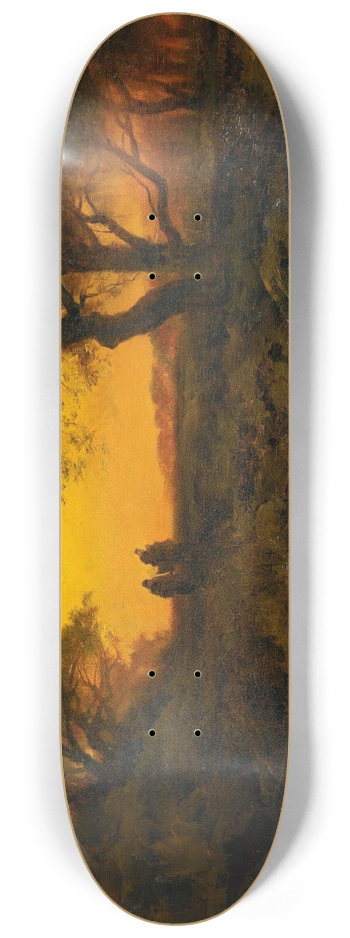 Thomas Moran - Twilight Landscape (Flight Into Egypt) 8.25 inch art skate deck
