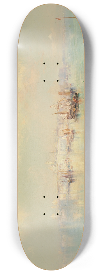 Thomas Moran - Vera Cruz Harbor, Mexico 8.25 inch art skate deck