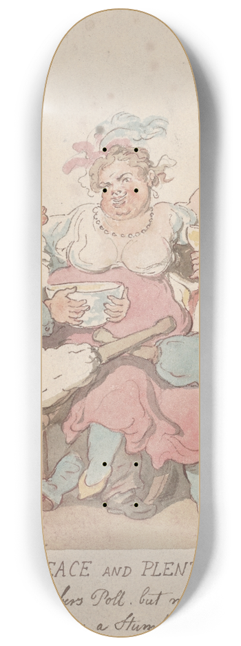Thomas Rowlandson - Peace and plenty 8.25 inch art skate deck