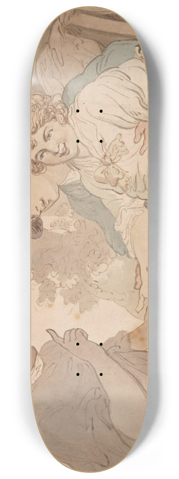 Thomas Rowlandson - The fortune teller 8.25 inch art skate deck