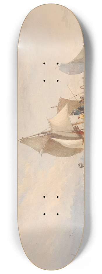 Thomas Sewell Robins - Off to the Fishing Grounds 8.25 inch art skate deck