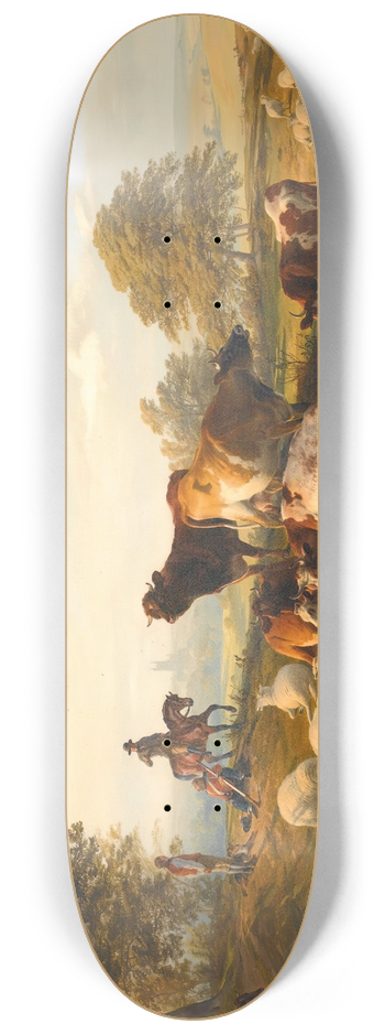 Thomas Sidney Cooper - An Evening Repose 8.25 inch art skate deck