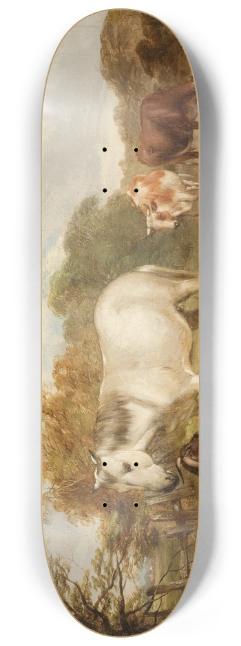 Thomas Sidney Cooper - Pastoral Scene with Horse 8.25 inch art skate deck