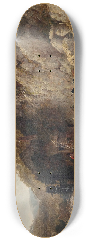 Thomas Sidney Cooper - Umberleigh Mill, River Taw, Devon 8.25 inch art skate deck