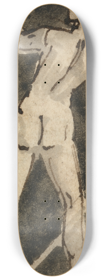 Thomas Stothard - Back of Naked Figure 8.25 inch art skate deck