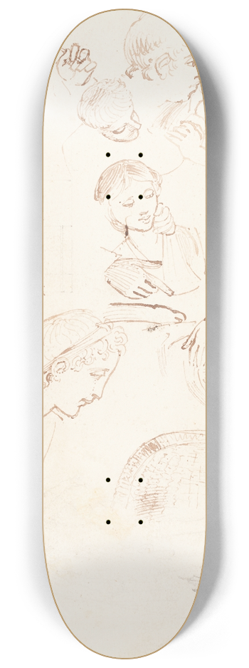Thomas Stothard - Sheet of Studies 8.25 inch art skate deck