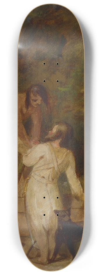 Thomas Sully - Boat Building by Robinson Crusoe and Friday 8.25 inch art skate deck