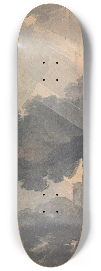 Thomas Sully - Landscape with Trees and Lake 8.25 inch art skate deck