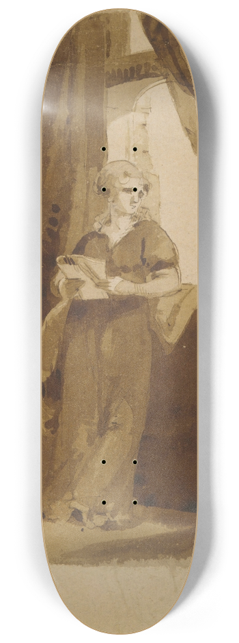 Thomas Sully - Woman at a Window (from Sketchbook) 8.25 inch art skate deck